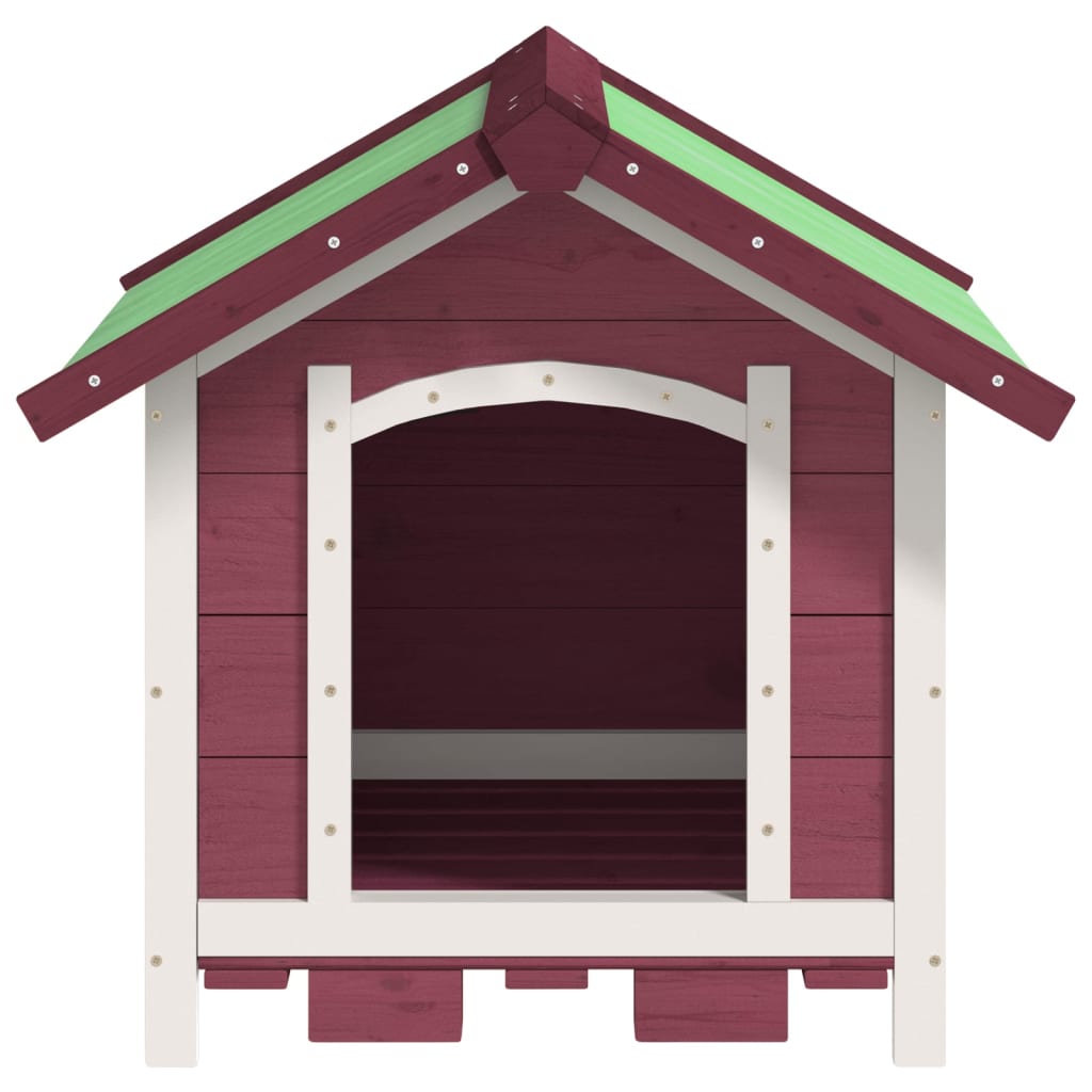 Vidaxl Dog loft 65x65x61,5 cm Solid fyrretræ krus -farvet