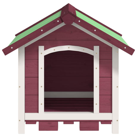 Vidaxl Dog loft 65x65x61,5 cm Solid fyrretræ krus -farvet