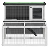 Vidaxxl Rabbit Hutch 102x90x84,5 cm Solid fyrretræ grå