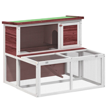 Vidaxx Rabbit Hutch 102x90x84,5 cm Solid fyrretræ Mokka farvet