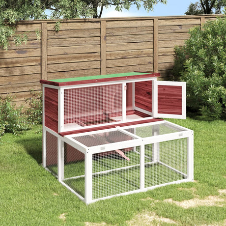 Vidaxx Rabbit Hutch 102x90x84,5 cm Solid fyrretræ Mokka farvet