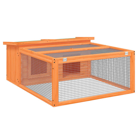 Vidaxxl Rabbit Hutch 117.5x97x47,5 cm Solid fyrretræbrun