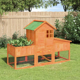 Vidaxx Rabbit Hutch 170x63x113 cm Solid fyrretræbrun