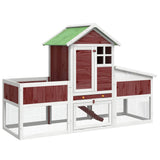 Vidaxxl Rabbit Hutch 170x63x113 cm Solid fyrretræ Mokka farvet