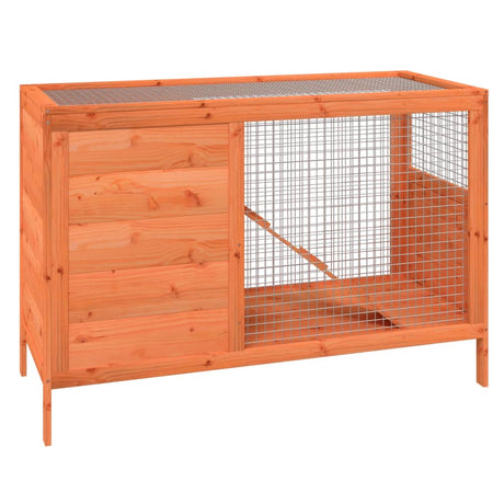 Vidaxxl Rabbit Hutch 103x44x69,5 cm Solid fyrretræbrun
