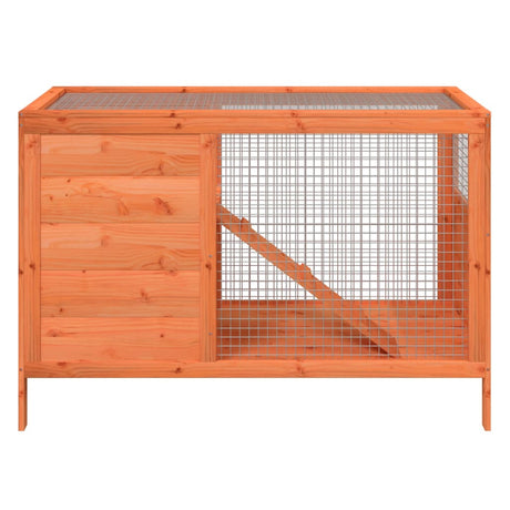 Vidaxxl Rabbit Hutch 103x44x69,5 cm Solid fyrretræbrun