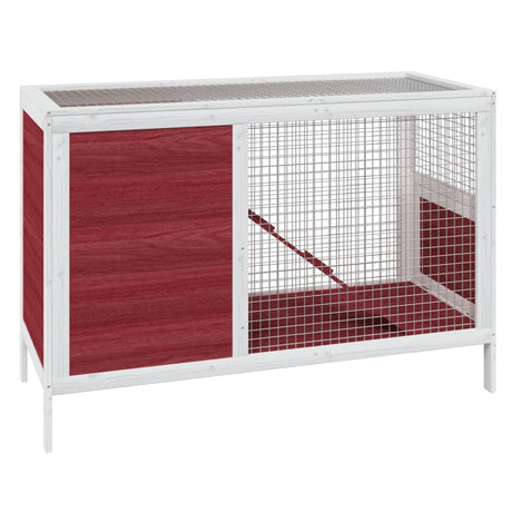 Vidaxxl Rabbit Hutch 103x44x69,5 cm Solid fyrretræ Mokka farvet