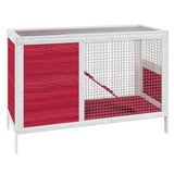 Vidaxx Rabbit Hutch 103x44x69,5 cm Solid fyrretræ rød