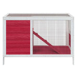 Vidaxx Rabbit Hutch 103x44x69,5 cm Solid fyrretræ rød