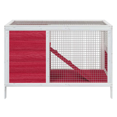 Vidaxx Rabbit Hutch 103x44x69,5 cm Solid fyrretræ rød