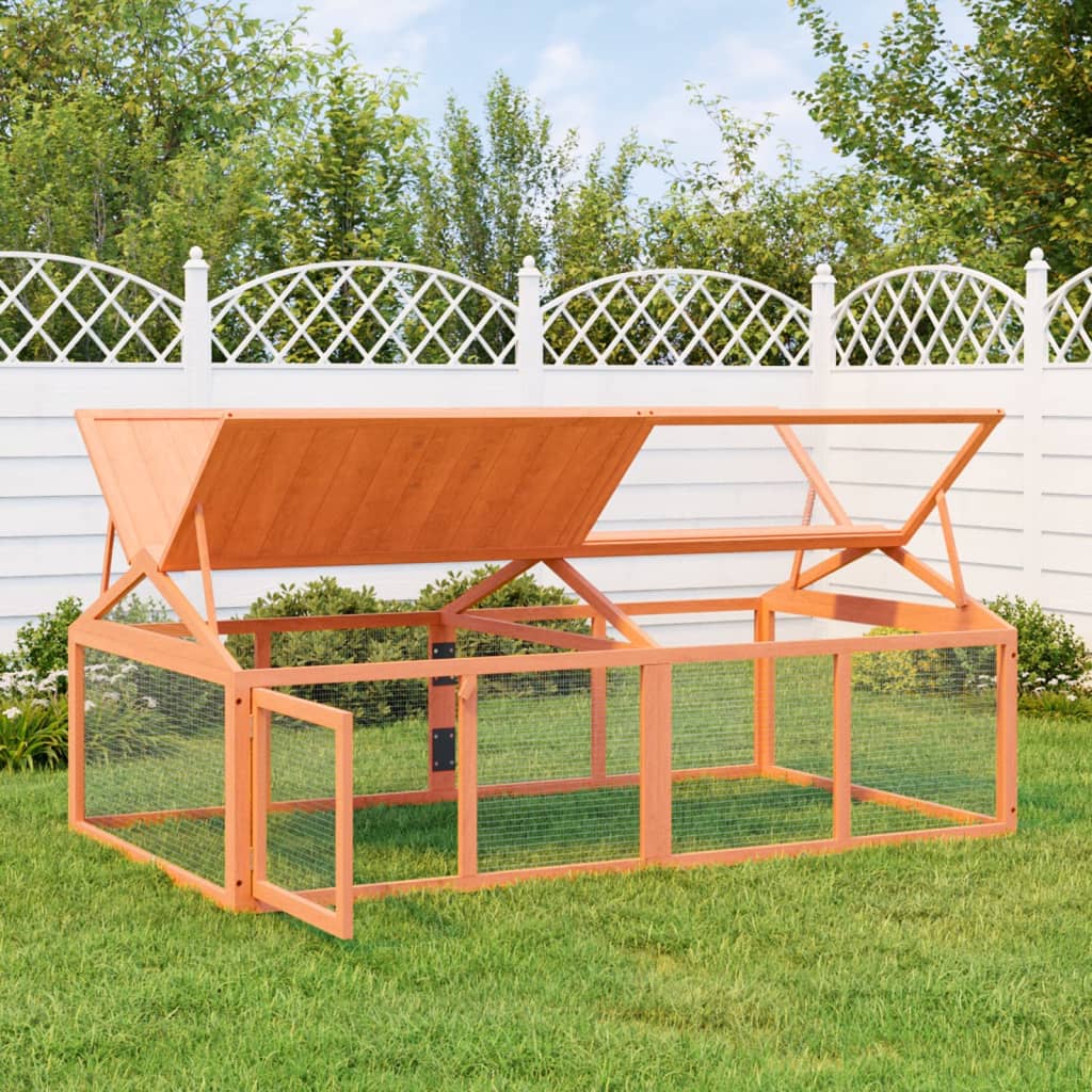 Vidaxx Animal Run 200x112.5x74 cm Solid fyrretræbrun