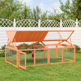 Vidaxx Animal Run 200x112.5x74 cm Solid fyrretræbrun