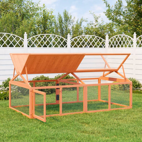 Vidaxx Animal Run 200x112.5x74 cm Solid fyrretræbrun