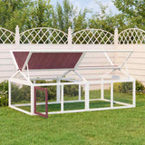 Vidaxl dierenren 200x112,5x74 cm massief grenenhout mokkakleurig