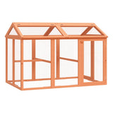 Vidaxx Animal Run 141x94x104 cm Solid fyrretræbrun