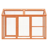 Vidaxx Animal Run 141x94x104 cm Solid fyrretræbrun