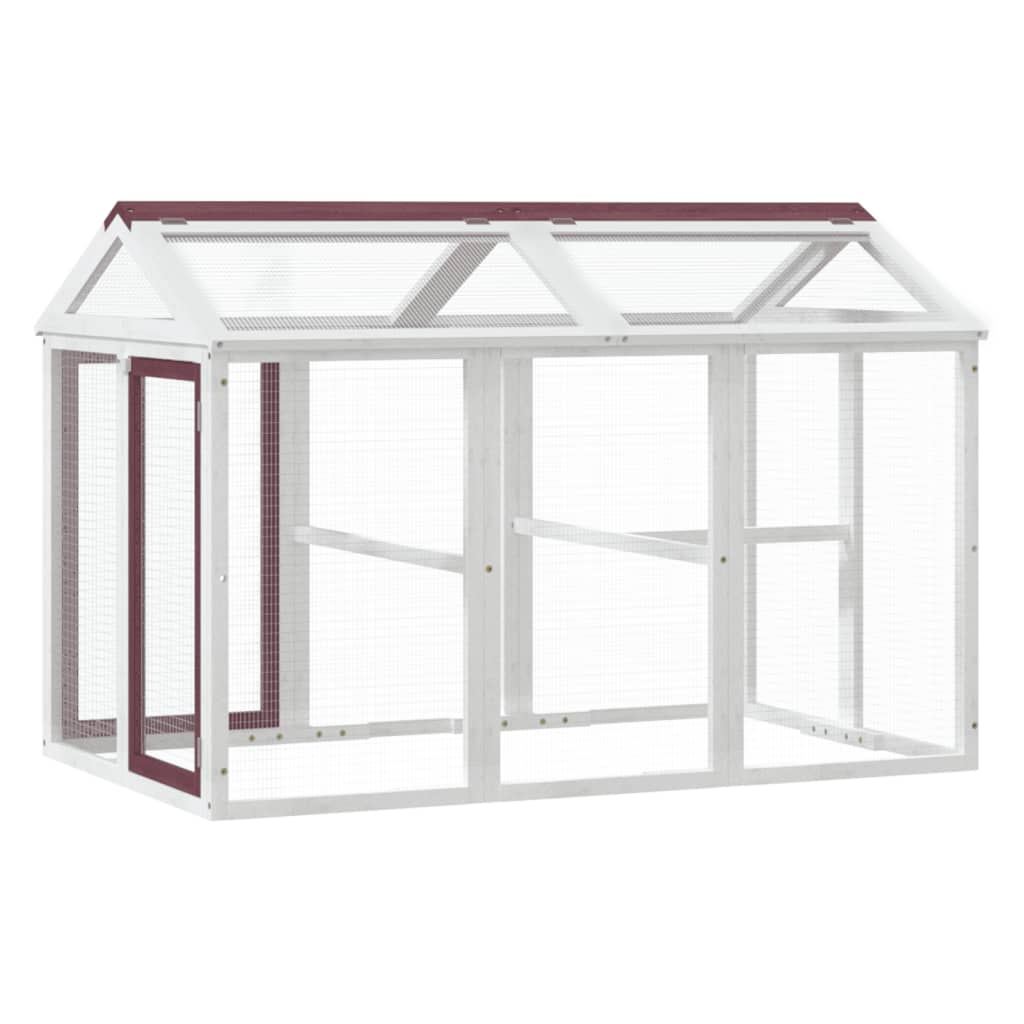 Vidaxx Animal Run 141x94x104 cm Solid fyrretræ Mokka farvet