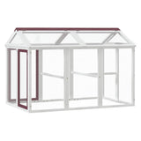 Vidaxx Animal Run 141x94x104 cm Solid fyrretræ Mokka farvet