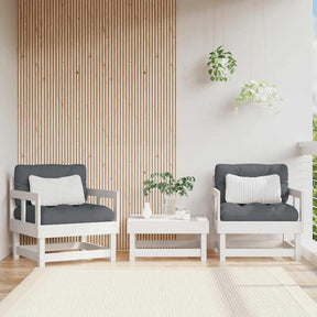 Vidaxl tuinstoelen met kussens 2 st massief grenenhout wit