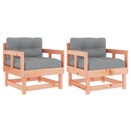 Vidaxl tuinstoelen 2 st met kussens massief douglashout