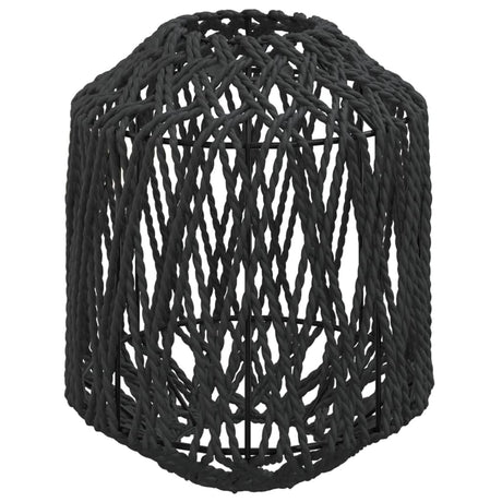Vidaxxl Lampshade Ø23X28 cm jern og papir sort
