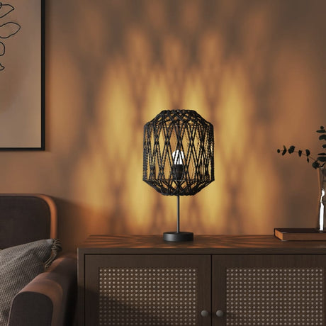 Vidaxxl Lampshade Ø23X28 cm jern og papir sort