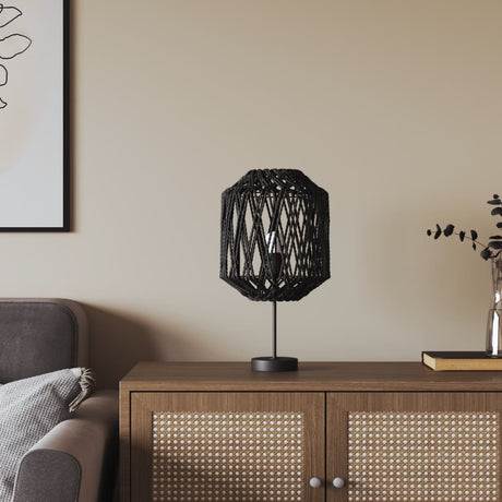 Vidaxxl Lampshade Ø23X28 cm jern og papir sort