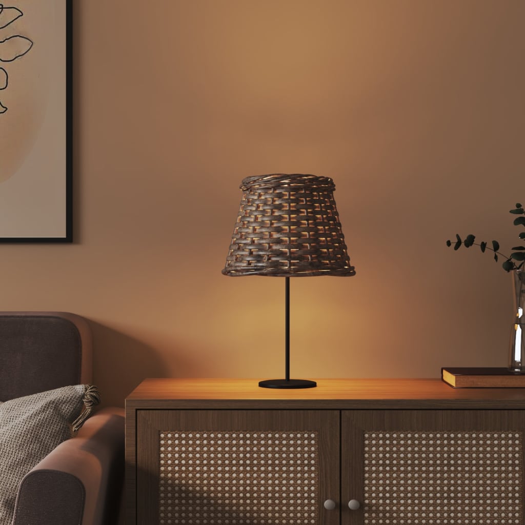 Vidaxxl Lampshade Ø15X12 CM Wicker Brown