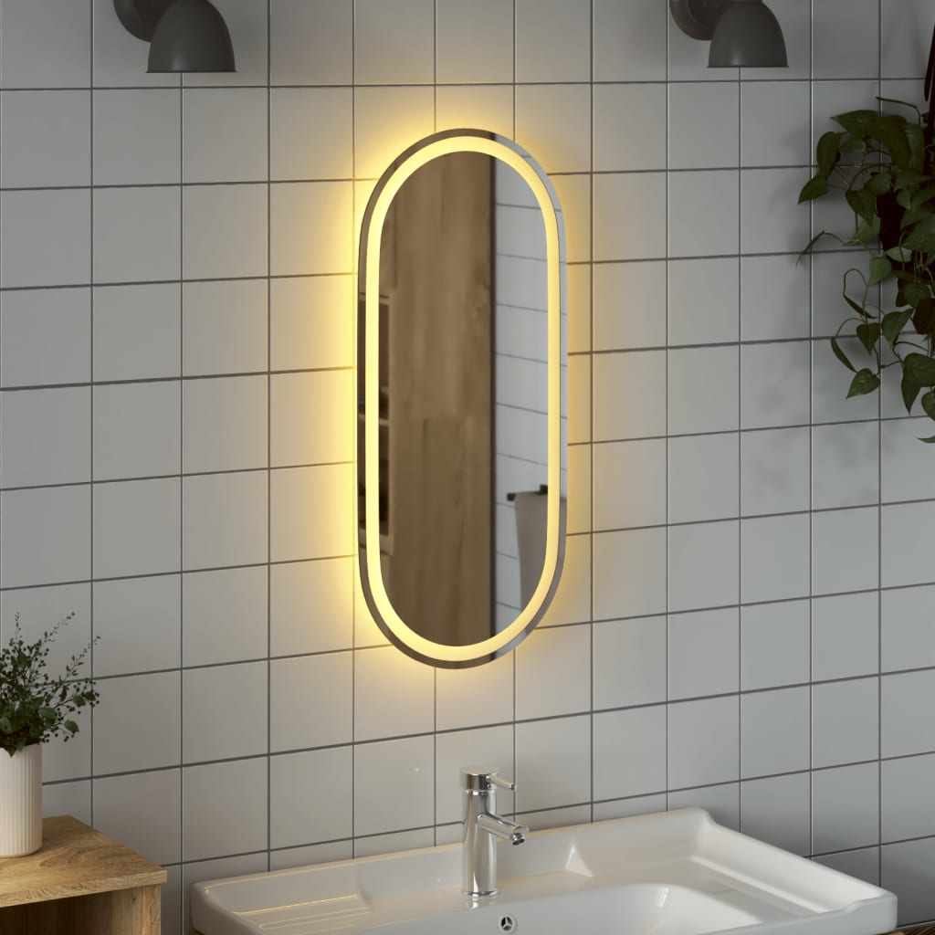 Vidaxx badeværelse spejl LED oval 80x35 cm