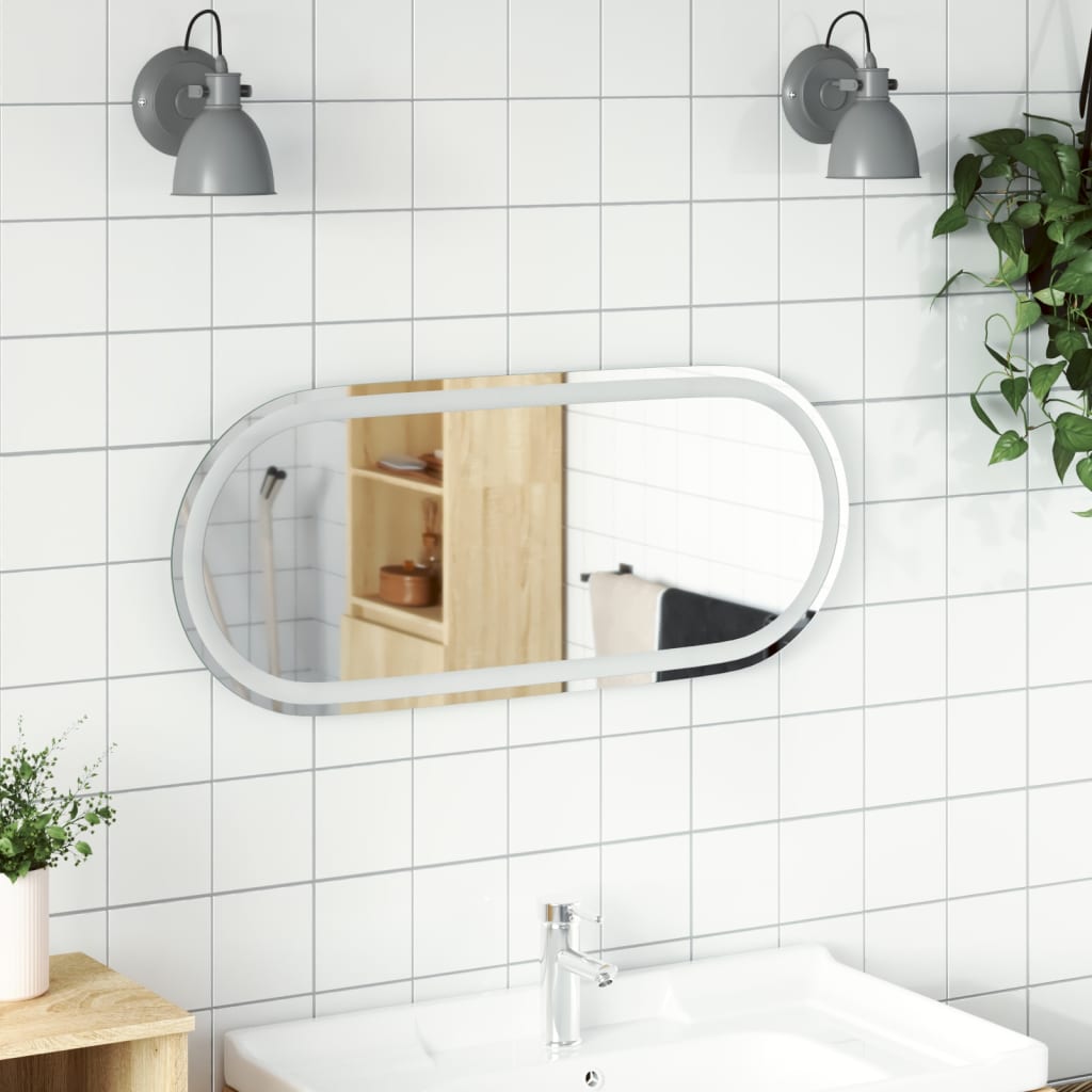 Vidaxx badeværelse spejl LED oval 80x35 cm