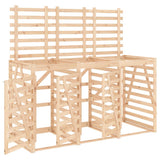 Vidaxl containeropbevaring Triple Solid Pine Wood