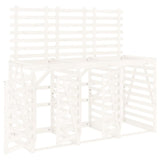 Vidaxl containeropbevaring Triple Solid Pine Wood White