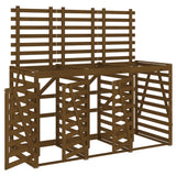 Vidaxl containeropbevaring Triple Solid Pine Wood Honey Brown