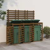 Vidaxl containeropbevaring Triple Solid Pine Wood Honey Brown