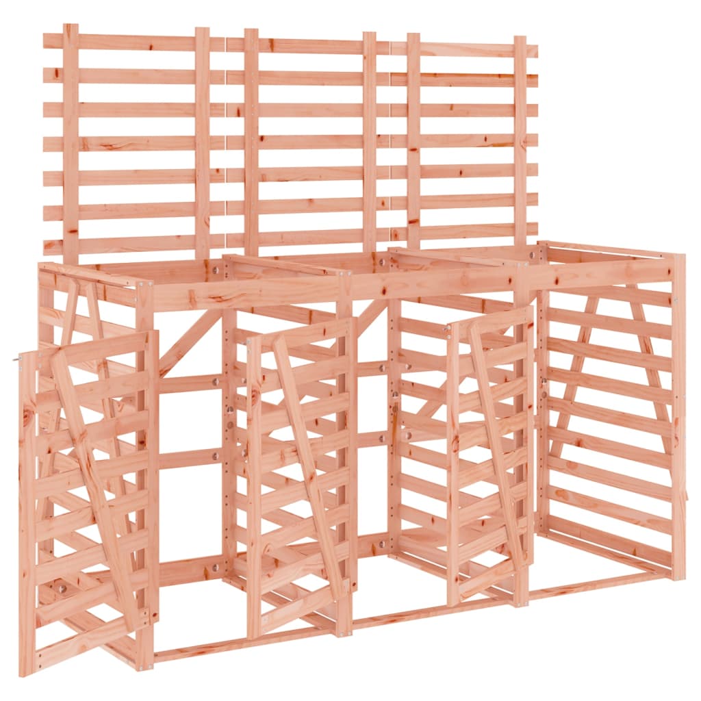 Vidaxl Container Storage Triple Solid Douglas Wood