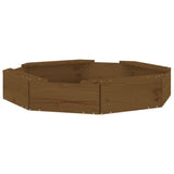 Vidaxx Sandpit med bænke Octagonal Solid Pine Wood Honey Brown