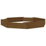 Vidaxx Sandpit med bænke Octagonal Solid Pine Wood Honey Brown
