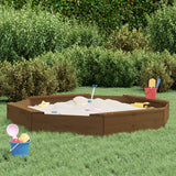 Vidaxx Sandpit med bænke Octagonal Solid Pine Wood Honey Brown