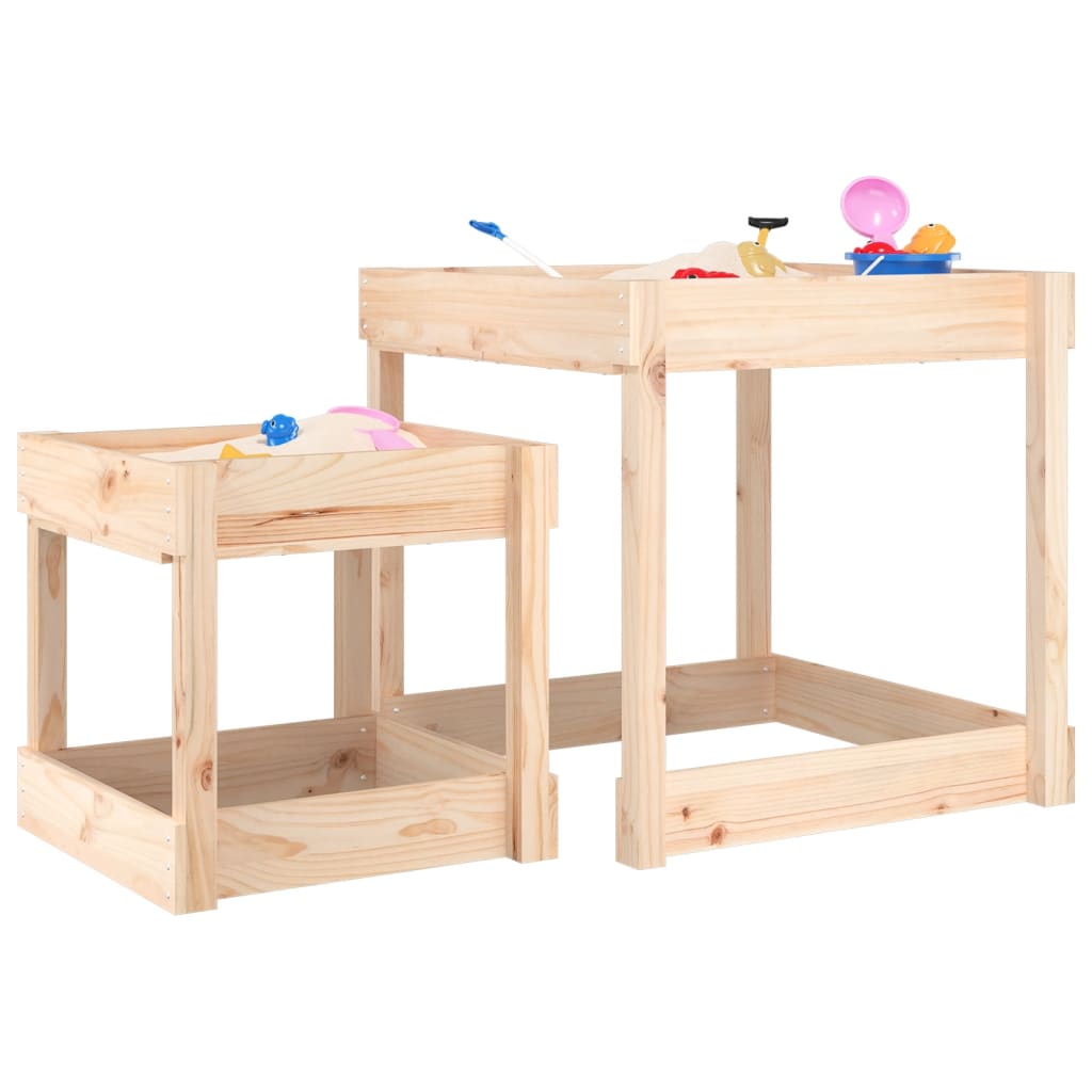 Vidaxl Sandborde 2 stykker Solid fyrretræ