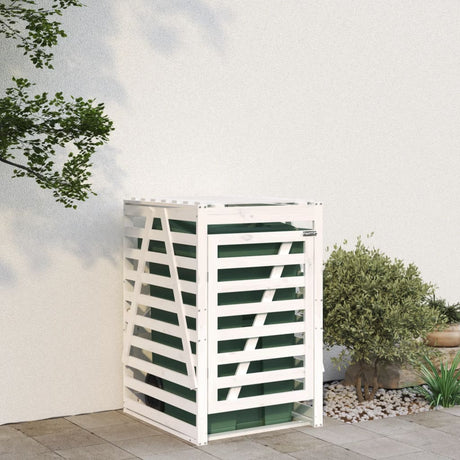 Vidaxx containeropbevaring 84x90x128,5 cm fast fyrretræ hvid