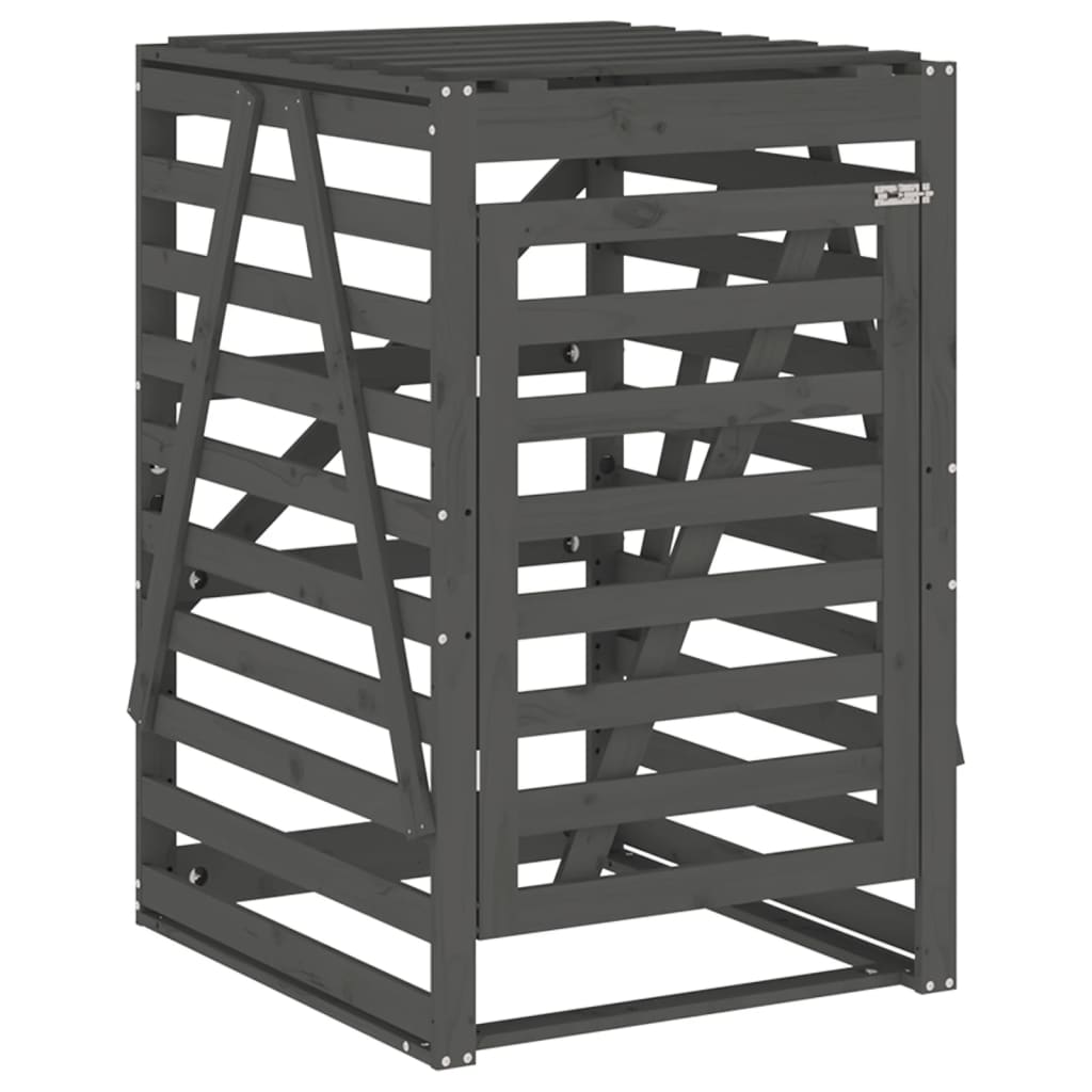 Vidaxx containeropbevaring 84x90x128,5 cm fast fyrretræ grå