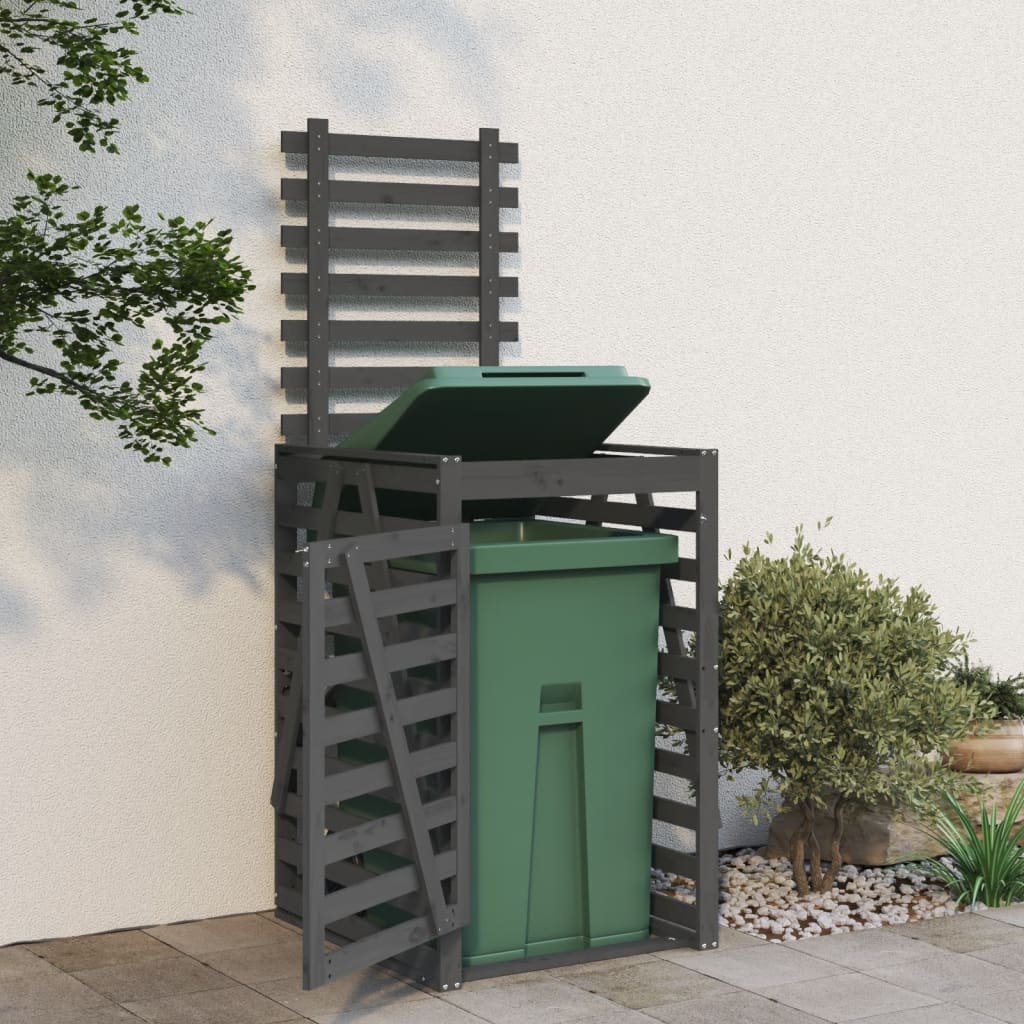 Vidaxx containeropbevaring 84x90x128,5 cm fast fyrretræ grå