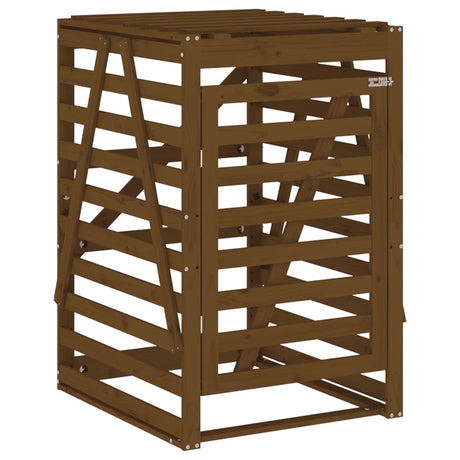 Vidaxx containeropbevaring 84x90x128,5 cm Solid fyrretræ Honningbrun