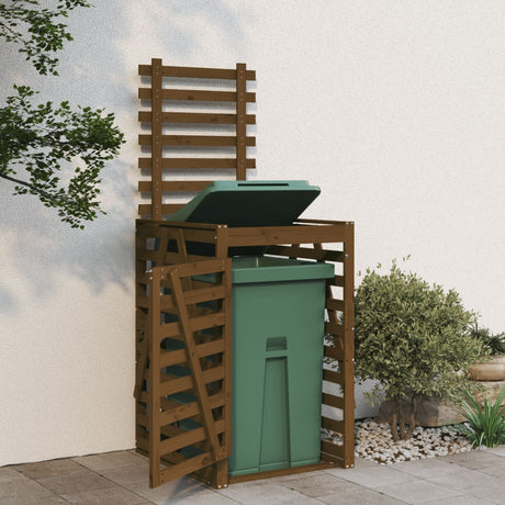 Vidaxx containeropbevaring 84x90x128,5 cm Solid fyrretræ Honningbrun