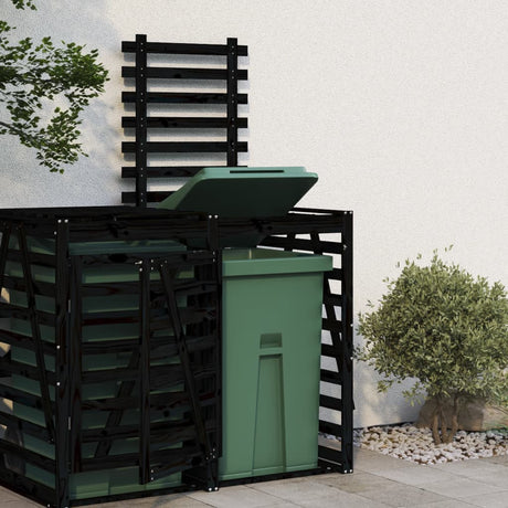 Vidaxx container opbevaring forlængelse solid fyrretræ sort