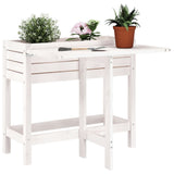 Vidaxx Planter med foldetabler Top Solid Pine Wood White