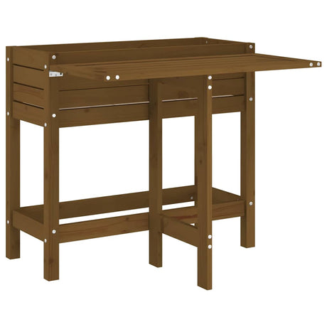 Vidaxl Planter med foldetabel Top Pinewood Honey Brown