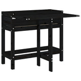 Vidaxx Planter med foldbord Top Solid Pine Wood Black