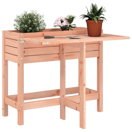 VIDAXXL PLANTER MED Foldet Bordplade Lavet af Solid Douglas Wood