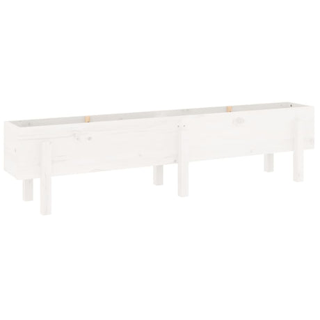 Vidaxx planter hævet 160x30x38 cm fast fyrretræ hvid